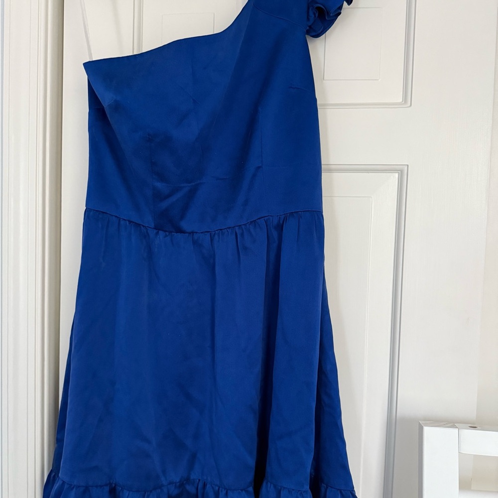 Waverly Royal Blue One-Shoulder Kids Dress